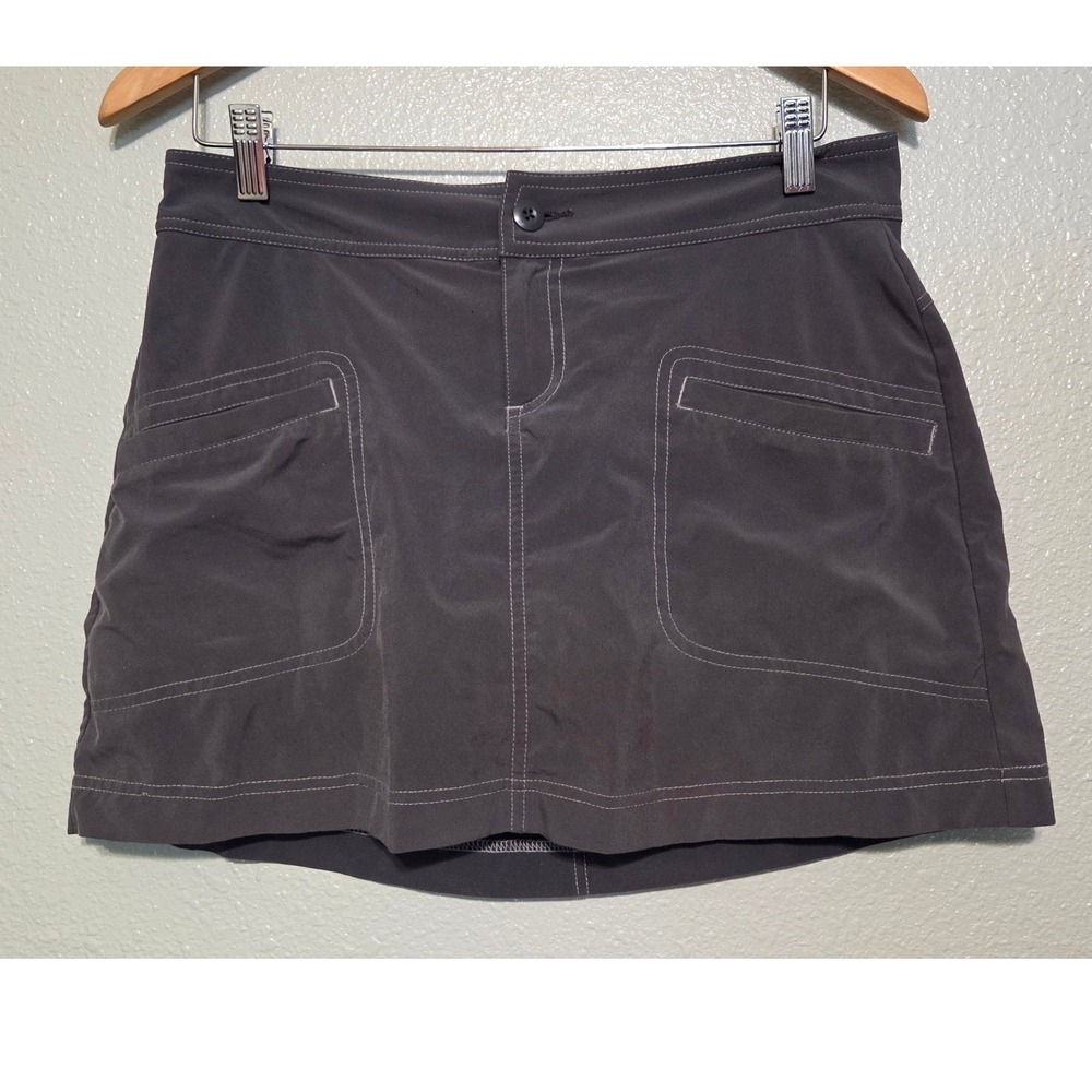 prAna Lena Skort Size 4 Gray Utility Hiking Gorpcore Outdoor Trail Mini Skirt